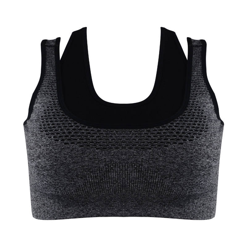 OEM Customized Adult Fitness Yoga Bra Push Up Removable Padded Halter Ladies Seamless Sports Bra Top
