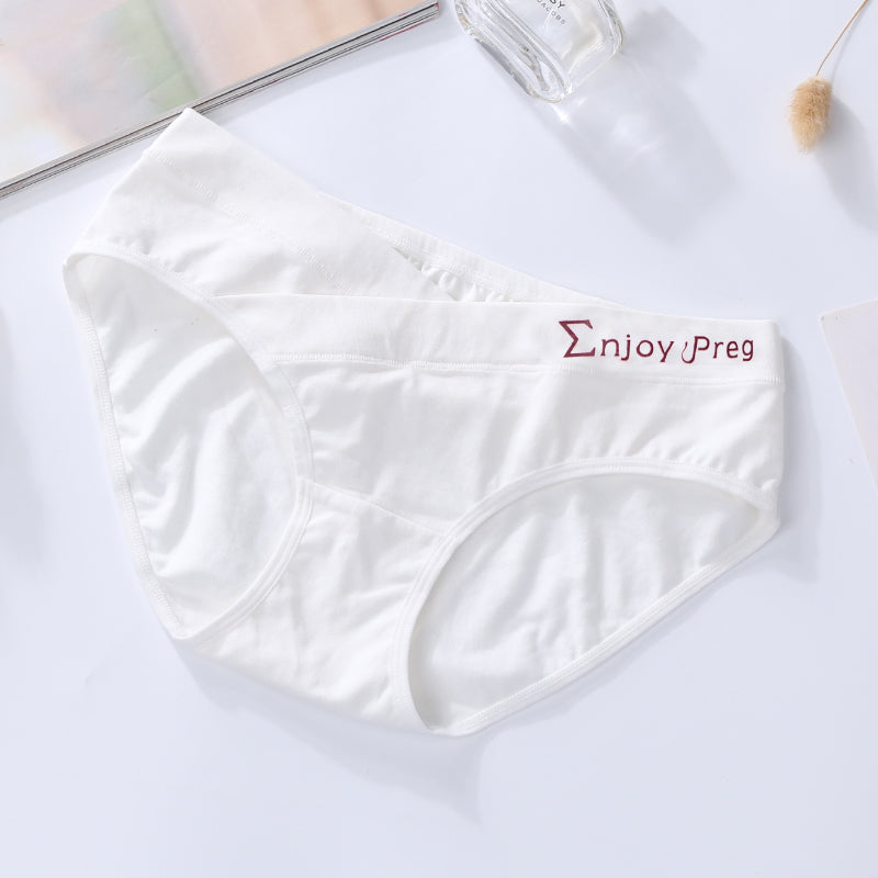 Low Waist CROSS-CRISS Cotton Women Pregnancy Panties Under The Bump Postpartum Briefs Maternity Underwear