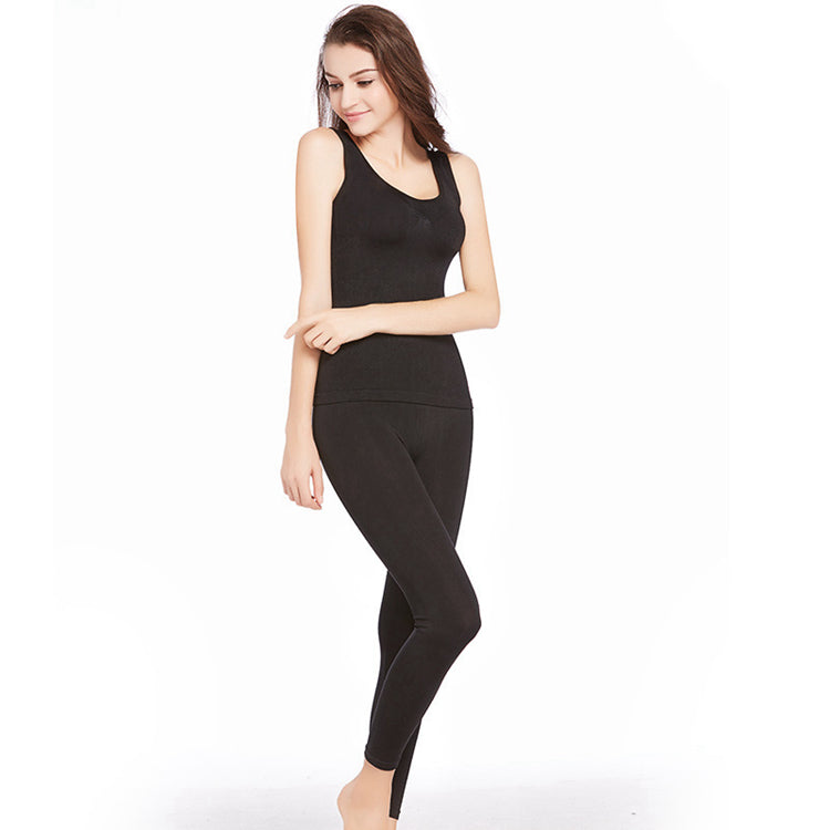 Far-infrared leggings yoga vest suit seamless body shaping underwear sports slimming Shapewear Set