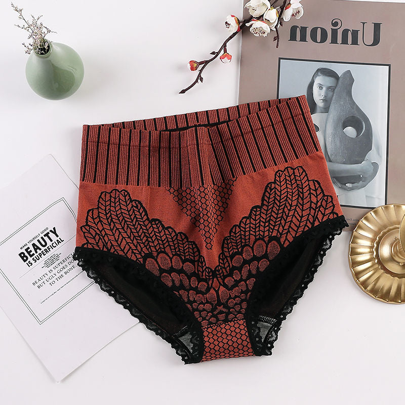 Women's High Waist Seamless Tummy Control Hip Lift Underwear Postnatal Waist Slimming Panties Briefs