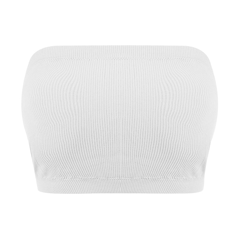 High Quality Women's Seamless Bandeau Crop Tube Top Bra Wire-Free Soft Strapless Padded Bra