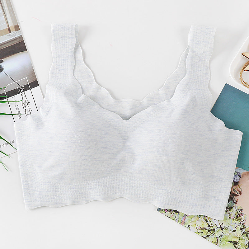 New Arrival Modal One-piece Underwear Vest-style Wire-free Bralette Sports Yoga Running Bra for Women