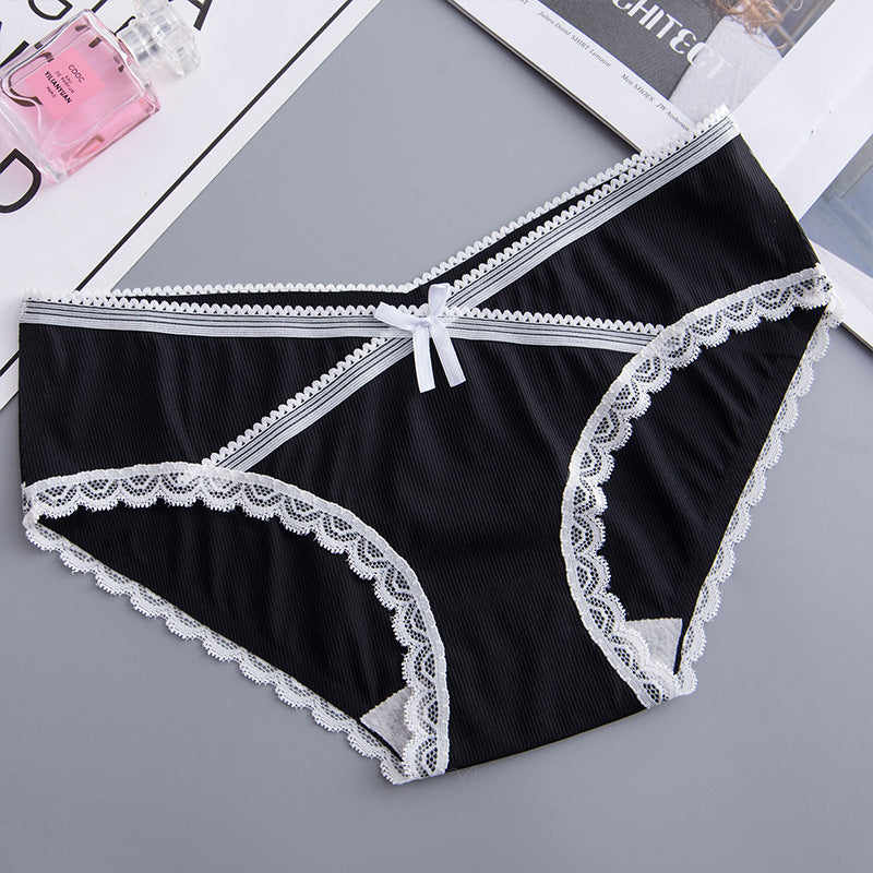 Large Size Maternity Panties Women's Pure Cotton Crotch Low Waist Lace Breathable Pregnancy Postpartum Briefs Underwear