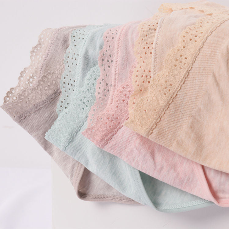 Comfortable cotton seamless lace low waist pregnant women's briefs butt lifter maternity panties