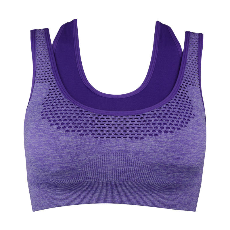 OEM Customized Adult Fitness Yoga Bra Push Up Removable Padded Halter Ladies Seamless Sports Bra Top