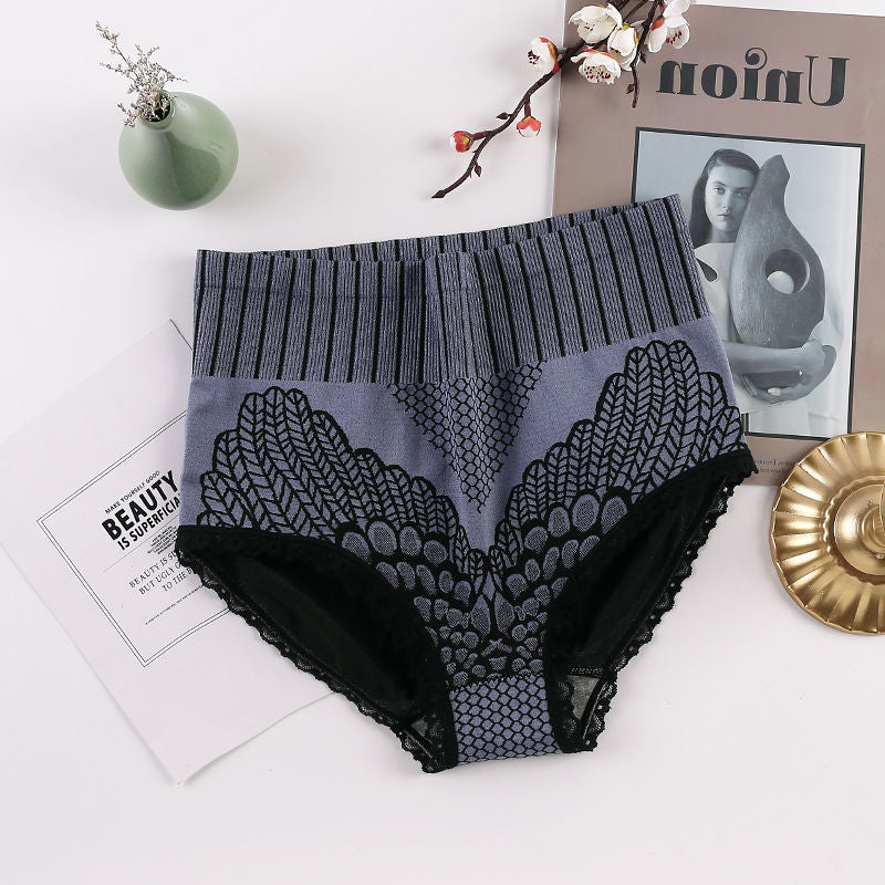 Women's High Waist Seamless Tummy Control Hip Lift Underwear Postnatal Waist Slimming Panties Briefs