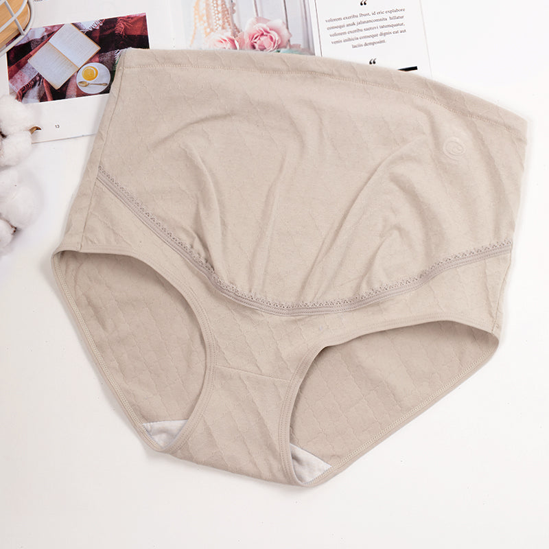 New comfortable high waist belly lift adjustable pregnant women's underwear ribbed cotton plus size maternity panties