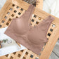 High-quality In-stock Lace Seamless Bra Padded For Women Sexy V-neck Padded Bra Tops Wirefree Ribbed Bralette Underwear