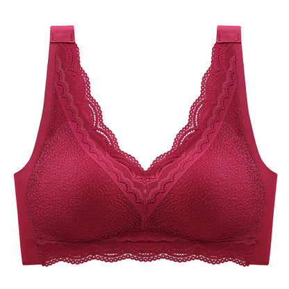 Stylish High-quality Women Wirefree Lingerie Push Up Breathable Vest Bralette Sexy Lace Embroidery Bra