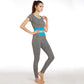 Wholsale Elastic Short Sleeve Gym Seamless Yoga Set Women Short Sleeve Casual Two Piece Sport Set Women Clothing