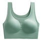 Ladies Young Girls High Elastic Ice Silk Underwear Vest Top One Piece Wire Free Push Up Wireless Bra With Removable Latex Pads
