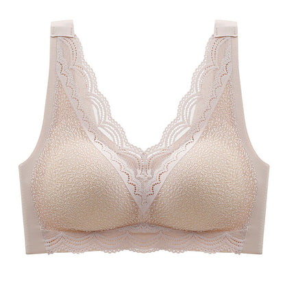 Stylish High-quality Women Wirefree Lingerie Push Up Breathable Vest Bralette Sexy Lace Embroidery Bra
