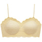 Spring and Summer New Thin Back Hollow Seamless French Underwear Women No Steel Ring Leaking Back Lace Beauty Back Wrap Chest