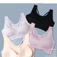 New Arrivals Women's Comfortable Laser Cutting Bra Wireless Yoga Sleep Removable Pad Bra Ladies Summer Breathable Intimates