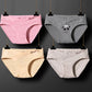 4 Piece Pregnancy Underwear Low Waist Briefs Cute Cartoon Under Bump Cross-Criss Maternity Panties