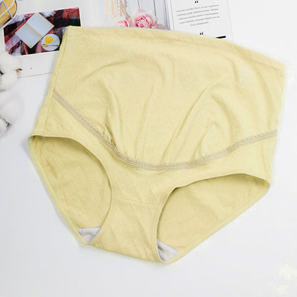 New comfortable high waist belly lift adjustable pregnant women's underwear ribbed cotton plus size maternity panties