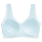 Summer Thin Comfortable Seamless Underwear Women's Fixed Cup No Steel Ring Big Chest Show Small Vest Sports Beauty Back Bra