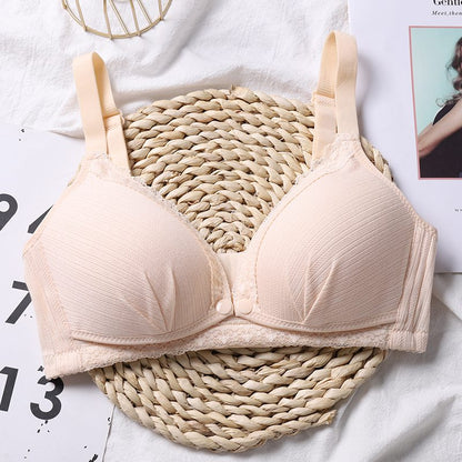 Women Maternity Bra Breastfeeding Supporting Bust Feeding Bra Front Open Adjustable Shoulder Straps Cotton Nursing Bra