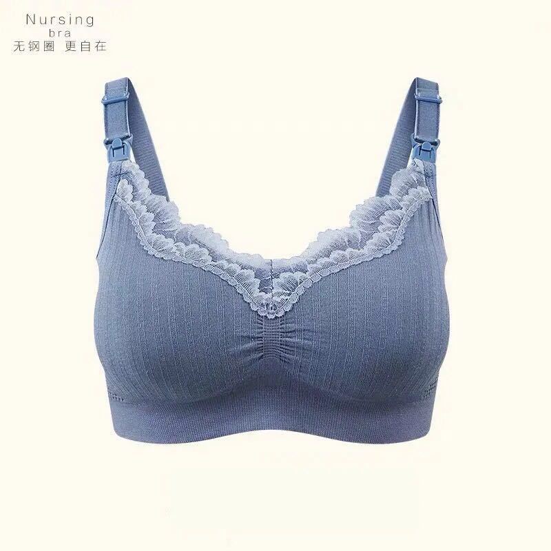 Modal Seamless Pregnant Women's Underwear Wire Free Front Open Breastfeeding Bra Summer Thin Soft Nursing Bras