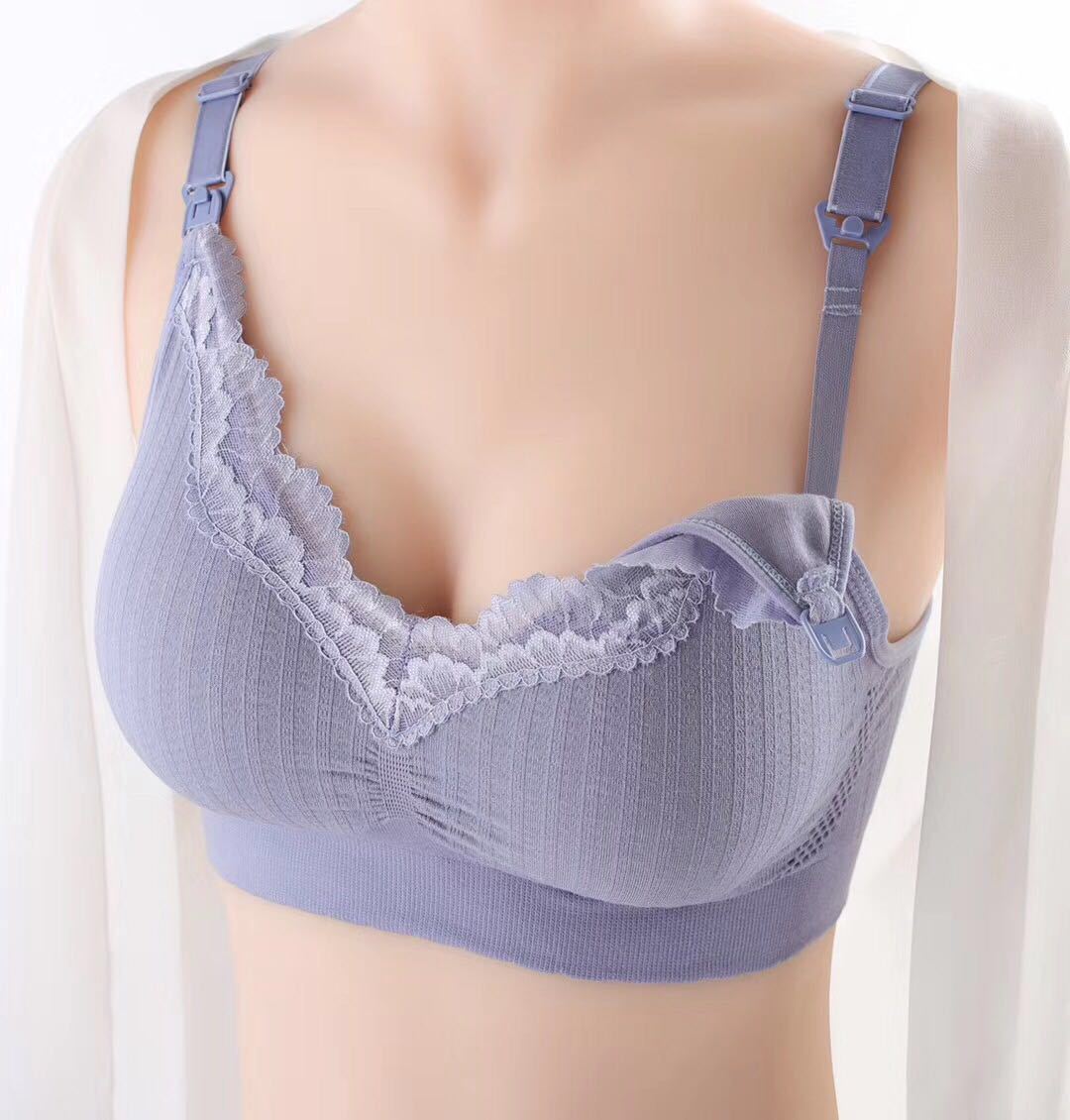 Modal Seamless Pregnant Women's Underwear Wire Free Front Open Breastfeeding Bra Summer Thin Soft Nursing Bras