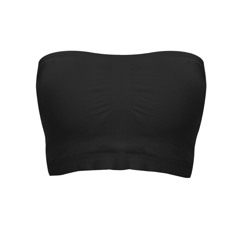 OEM Custom Stretch Tube Tops Women Backless Strapless Tube Bra Sexy Sports Yoga Cropped Bras