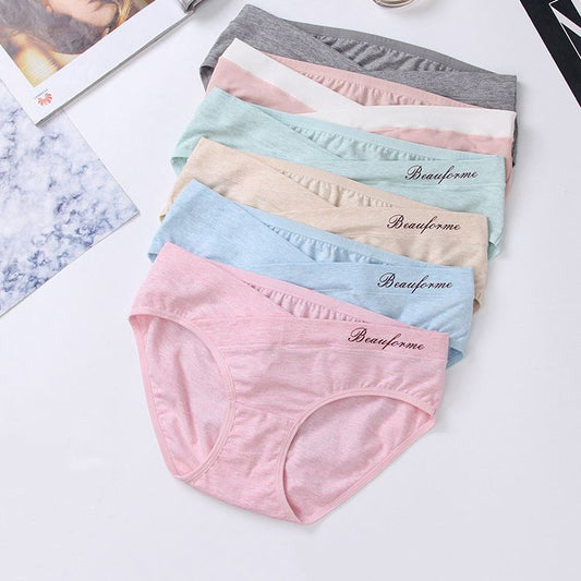 Pregnant Women's Underwear Low Waist Under The Bump Briefs Fits Nicely Cute Cartoon Maternity Panties