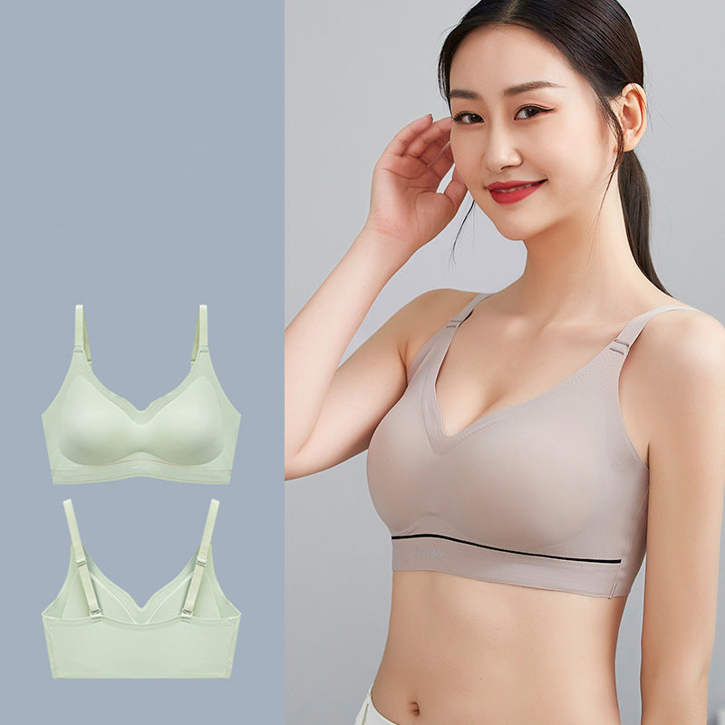 High-quality One-piece Women Gathered Bra Everyday Underwear Comfortable Adjustable Wireless Breathable Sports Yoga Bra