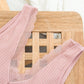 High-quality In-stock Lace Seamless Bra Padded For Women Sexy V-neck Padded Bra Tops Wirefree Ribbed Bralette Underwear
