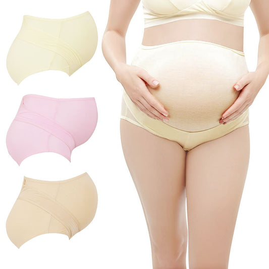 High-quality Pregnant Women's Underwear Double-layer Belly Support Elastic Briefs Modal High Waist Pregnancy Maternity Panties