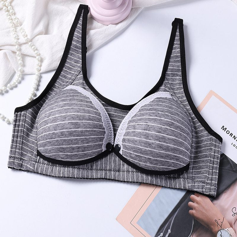 Women Wireless Baby Feeding Bra Full Bust Adjustable Straps Nursing Soft Maternity Bra Front Button Closure Breast Feeding Bra