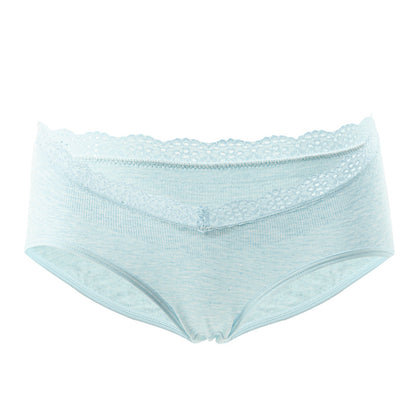 Comfortable cotton seamless lace low waist pregnant women's briefs butt lifter maternity panties