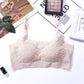 New Arrival Sexy Lace Ice Silk One-Piece Wireless Underwear Comfortable Push Up Sleeping Bra For Women