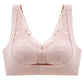 Front Closure Fashionable Lace Bra Ladies Sexy Push Up Bra Laser Cut Adjustable Corrector Bralette