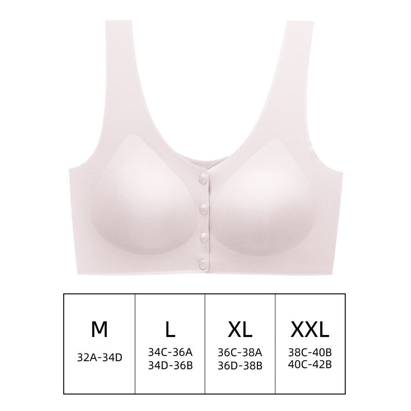 New Maternity Nursing Bra with Front Closure Cups 3D Support Cups for Gathering Bras Breathable Comfortable Seamless Underwear