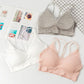 Wholesale seamless elastic double straps bralette girls removable padded camisole sexy v neck lace tube top wireless sports bra