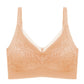 New Hot Latex Bra Adjustable Comfortable Wire-free Lace Underwear Laser Cut Bralette Women