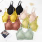 Thailand Latex Sling Lace Bra Without Steel Ring One Piece No Trace Comfortable Small Chest Gathered Underwear Female Bra Summer