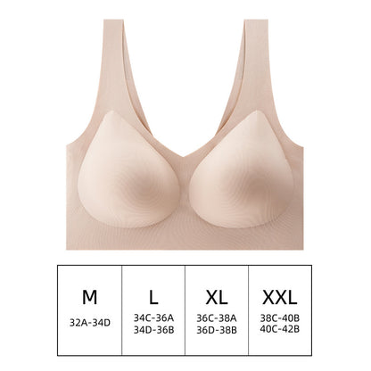 New Sexy Seamless Bra Women's Gathering Bra Anti-Sagging Side Breasts Full Cup Wireless Comfortable Brassiere Wrap