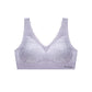 Summer Wireless Bra One-piece Gathered Underwear for Women Laser Cut Breathable Lace Sports Sleeping Bralette