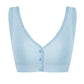 Front Closure Plus Size Women's Feeding Bra Fat Mother Comfortable Seamless Nursing Bra Removable Double Straps Postnatal Bra
