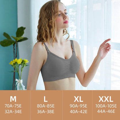 Seamless pregnancy bras motherhood maternity pregnant women breast feeding breathable nursing bra gray