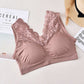 Ladies sexy lace bra comfortable removable pad full cup vest wire free seamless bra underwear