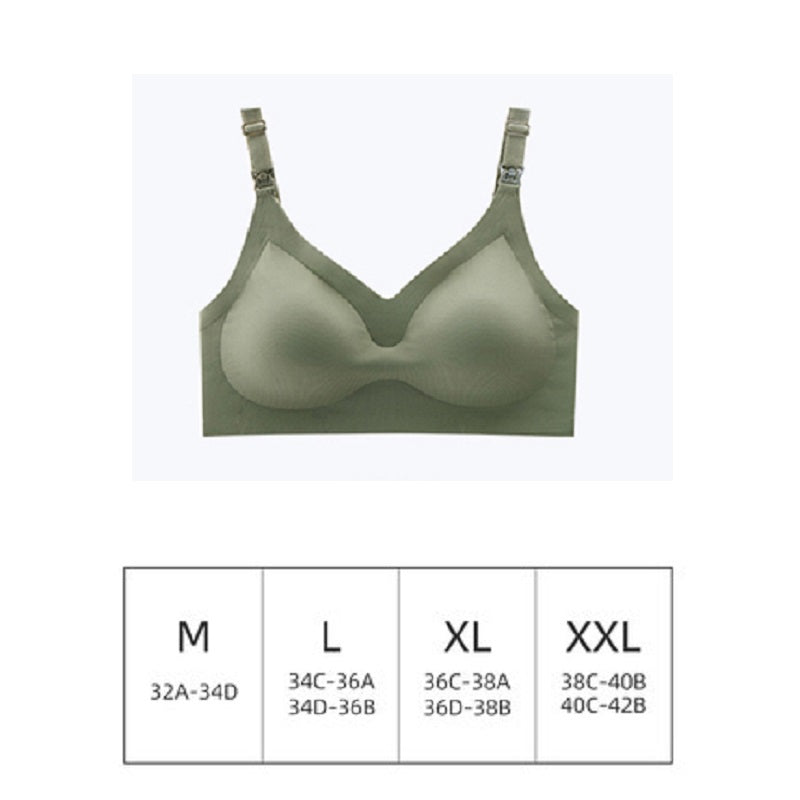 Comfortable laser cutting seamless breast feeding bra wire free nursing bra maternity