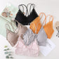 Lace sexy bra top push up wireless removable padded bralette