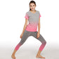 Wholsale Elastic Short Sleeve Gym Seamless Yoga Set Women Short Sleeve Casual Two Piece Sport Set Women Clothing