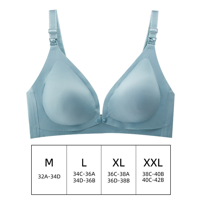 Maternity Nursing Bra Front Opening Bra Gathering Breathable Comfortable Soft Bra Pregnancy Underwear