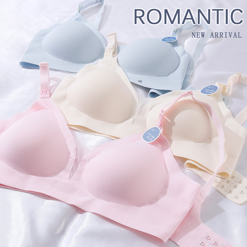 Wholesale High Quality Pregnant Women Seamless Breathable Women's Nursing Bra Wireless Lace Breastfeeding Maternity Bra