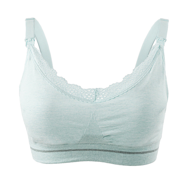 Cotton seamless maternity bra removable padded Modal breastfeeding underwear front opening comfortable wireless nursing bra