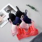 Hot sale women's underwear deep v push up bra removable padded thin cup underwire double adjustable straps seamless bra