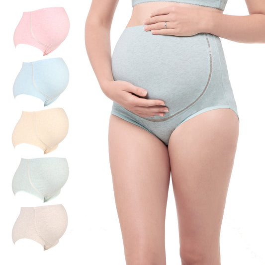 Women High Waist Adjustable Pregnancy Panties Natural Cotton Pregnant Briefs Over the Bump Breathable Maternity Panties Summer